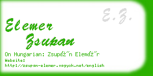 elemer zsupan business card